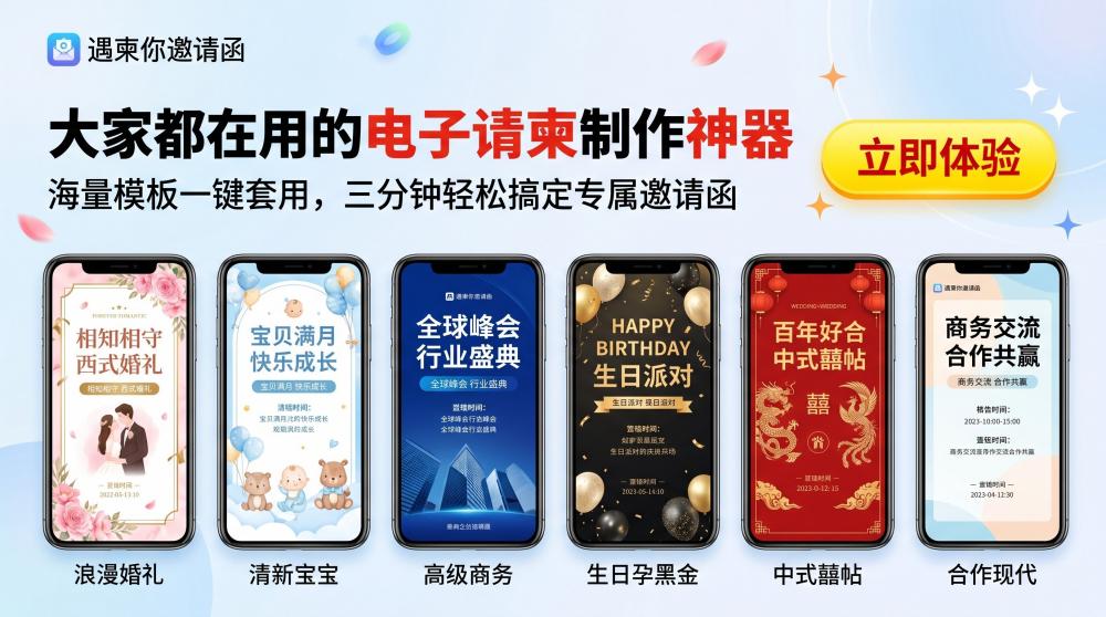 新人必备！超省心婚礼电子邀请函制作方法，小白也能零失误